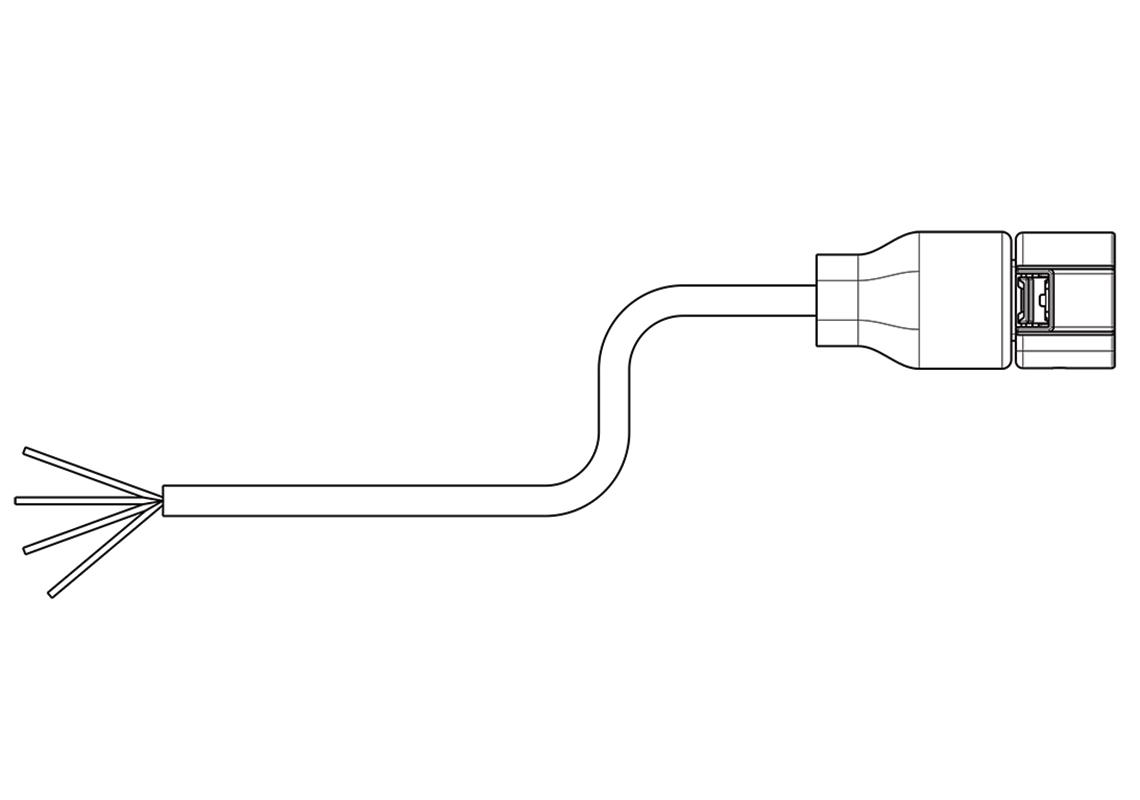 Kabel für Heckleuchten ADR 4P MCP weiblich / Kabellitze 2,5 m